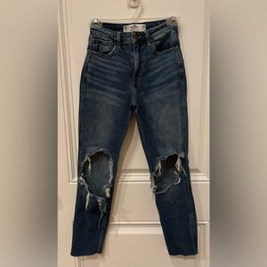 Hollister Dark Blue Distressed Women's Jeans